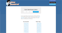 Desktop Screenshot of phonenumbered.com