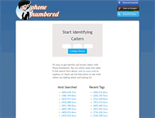 Tablet Screenshot of phonenumbered.com